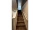 Carpeted stairs with white banister at 2597 Shamrock St, Tavares, FL 32778