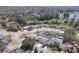 Aerial view of a residential community with tree-lined streets and several houses with private pools at 323 Shadow Oak Dr, Casselberry, FL 32707