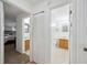 Hallway view showing a linen closet and a bathroom at 5417 Lake Margaret Dr # 39, Orlando, FL 32812