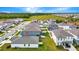 Aerial view of a backyard with lush green grass and partial view of the homes in the neighborhood at 5733 Iron Brand Rd, St Cloud, FL 34771