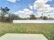 Expansive backyard surrounded by a white fence, offering privacy and a great play area at 16121 Sw 37Th Terrace Rd, Ocala, FL 34473