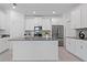 Bright kitchen featuring white cabinetry, stainless steel appliances, and gray countertops at 2750 Slash Way, St Cloud, FL 34771