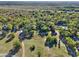 Scenic aerial view of property, mature trees, and open land at 31024 Prestwick Ave, Sorrento, FL 32776