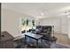 Bright living room featuring a large window, comfortable sofa, and stylish decor at 31024 Prestwick Ave, Sorrento, FL 32776