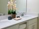 Elegant bathroom showcasing double sinks, a modern faucet and luxury decor at 3121 Paradox Cir # 307, Kissimmee, FL 34746