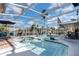 Enclosed pool with spa and spacious deck area for entertaining, featuring a screen enclosure and tiled accents at 3244 Amaca Cir, Orlando, FL 32837