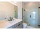 Modern bathroom featuring a glass shower, sleek vanity, and contemporary fixtures at 6106 Marleon Dr, Windermere, FL 34786