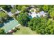 Aerial view of community pool, basketball court and picnic area at 6799 Helmsley Cir, Windermere, FL 34786