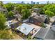 Aerial view of home showcasing the backyard, patio, city skyline, and neighborhood at 833 N Thornton Ave, Orlando, FL 32803