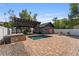 Backyard featuring a pool, cabana, and brick patio with outdoor seating at 833 N Thornton Ave, Orlando, FL 32803