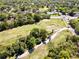 Community aerial view featuring a golf course, tree lined street, and tennis courts at 1886 Saint Andrews Pl # 1886, Longwood, FL 32779