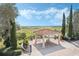 A gazebo overlooks greenery and plants on a sunny day at 3492 La Jolla Dr, Clermont, FL 34711