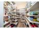 Walk-in pantry with ample shelving and storage space for organized kitchen essentials at 36649 Forestdel Dr, Eustis, FL 32736