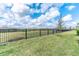 Expansive backyard with a secure fence, providing a safe and private outdoor space at 844 Driving Range Ct, Reunion, FL 34747