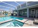 Private screened-in pool and patio area ideal for relaxing and entertaining at 9033 Hazard St, Davenport, FL 33896