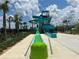 Exciting water slide feature for outdoor fun in the sun, great for and adults alike at 9033 Hazard St, Davenport, FL 33896