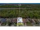 A lovely aerial view of a bright home showing the roof, yard, and surrounding greenery in a quiet neighborhood at 908 Jade Forest Ave, Orlando, FL 32828