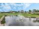 Community pond with fountain, green grass, clubhouse, and plenty of room to relax and have fun at 16003 Tangerine Blossom Way, Winter Garden, FL 34787