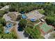 Overhead view of community recreation park with basketball court and skate park at 209 Roman Ct, Deltona, FL 32738