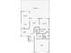 Detailed first floor plan showing layout of kitchen, living room, bedrooms, and garage at 358 Morning Creek Cir, Apopka, FL 32712