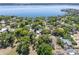 Aerial photo of a beautiful neighborhood near a lake showcasing a mature tree canopy and stunning views at 392 W Minnehaha Ave, Clermont, FL 34711