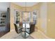 Cozy breakfast nook featuring a glass table with pool views at 419 Coventry Rd, Davenport, FL 33897