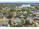 Overhead shot of a neighborhood with mature trees and houses, many featuring private backyard pools at 533 Baxter St, Orlando, FL 32806