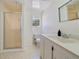 Bathroom with a glass door shower and a vanity sink at 831 Wolf Trl, Casselberry, FL 32707