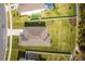 Birds eye view of the house roof, and the yard at 1639 Meadowlark Dr, Deltona, FL 32725