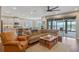 Well-lit living room offering backyard access, hardwood floors, and an open floor plan to the kitchen at 16781 Wingspread Loop, Winter Garden, FL 34787