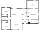 This floor plan displays the layout of the home including the bedrooms, bathrooms, living room, and kitchen at 2936 Woodcrest Ln, Lakeland, FL 33805