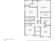 Detailed second floor plan of a home, showcasing bedrooms, bathrooms, closets, and laundry room at 8549 Lovett Ave, Orlando, FL 32832