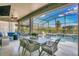 Screened patio with dining and seating area overlooking the pool at 8549 Lovett Ave, Orlando, FL 32832