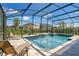 Beautiful screened pool with waterfall feature for outdoor fun at 8549 Lovett Ave, Orlando, FL 32832