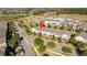 This aerial view highlights the home's proximity to green spaces and the layout of this residential community at 9513 Amber Chestnut Way, Winter Garden, FL 34787