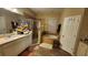 Beautifully tiled bathroom featuring separate shower and garden tub at 2749 Sand Oak Loop, Apopka, FL 32712