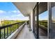 Enjoy a private balcony with views of the city and surrounding landscape at 530 E Central Blvd # 705, Orlando, FL 32801