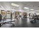 Well-equipped fitness center with weight machines, benches, and mirrored walls at 530 E Central Blvd # 705, Orlando, FL 32801