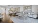 Spacious living area with stylish decor, open to dining area, with hardwood floors at 530 E Central Blvd # 705, Orlando, FL 32801