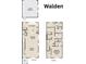 Detailed floor plan showcasing the layout of the home, including the kitchen and bedrooms at 6633 Calamondin Dr, Winter Garden, FL 34787