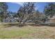 Expansive backyard featuring mature trees providing ample shade and a shed for extra storage at 120 Lake Dr, Oviedo, FL 32765