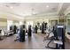 Community gym with a variety of modern exercise equipment and mirrors at 1447 Lake George Dr, Lake Mary, FL 32746