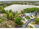 Aerial view of a lakeside community showcasing well-manicured lawns and scenic views at 217 Oak Park Pl, Casselberry, FL 32707