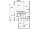 A floor plan showing the layout of a house, including the living room, kitchen, bedrooms, bathrooms, and office at 217 Oak Park Pl, Casselberry, FL 32707