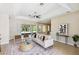 Open-concept living room filled with natural light, neutral color scheme and tile flooring at 2480 Northumbria Dr, Sanford, FL 32771