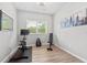 Bright exercise room with workout equipment, natural light, and ample space for a home gym at 4622 Eureka Ln, Sanford, FL 32773