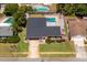 Bird's eye view of home with a backyard pool in a residential neighborhood at 1925 Poinsetta Ln, Maitland, FL 32751