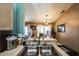 Double sink and dining area beyond kitchen counter at 2242 Dancy Trl, Clermont, FL 34714