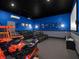 Fun game room with blue walls, a projector screen, and several game machines at 411 Muirfield Loop, Reunion, FL 34747