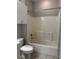 This bathroom has a shower and a toilet at 860 N Orange Ave # 149, Orlando, FL 32801